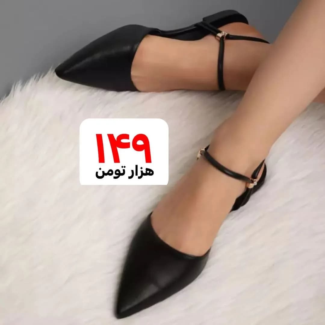 کفش کالج دخترانه، رنگ مشکی، جنس چرم، کفش نوک تیز بند دار