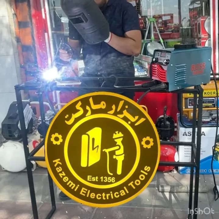 اینورتر جوشکاری ۴۰۰ آمپر دو ولوم باس، رنگ آبی و قرمز، جنس فلز، دستی