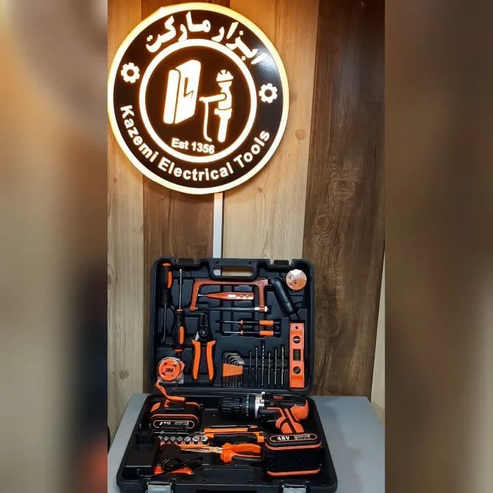 مجموعه ابزار حرفهای ۱۰۰ تکه شارژی باس