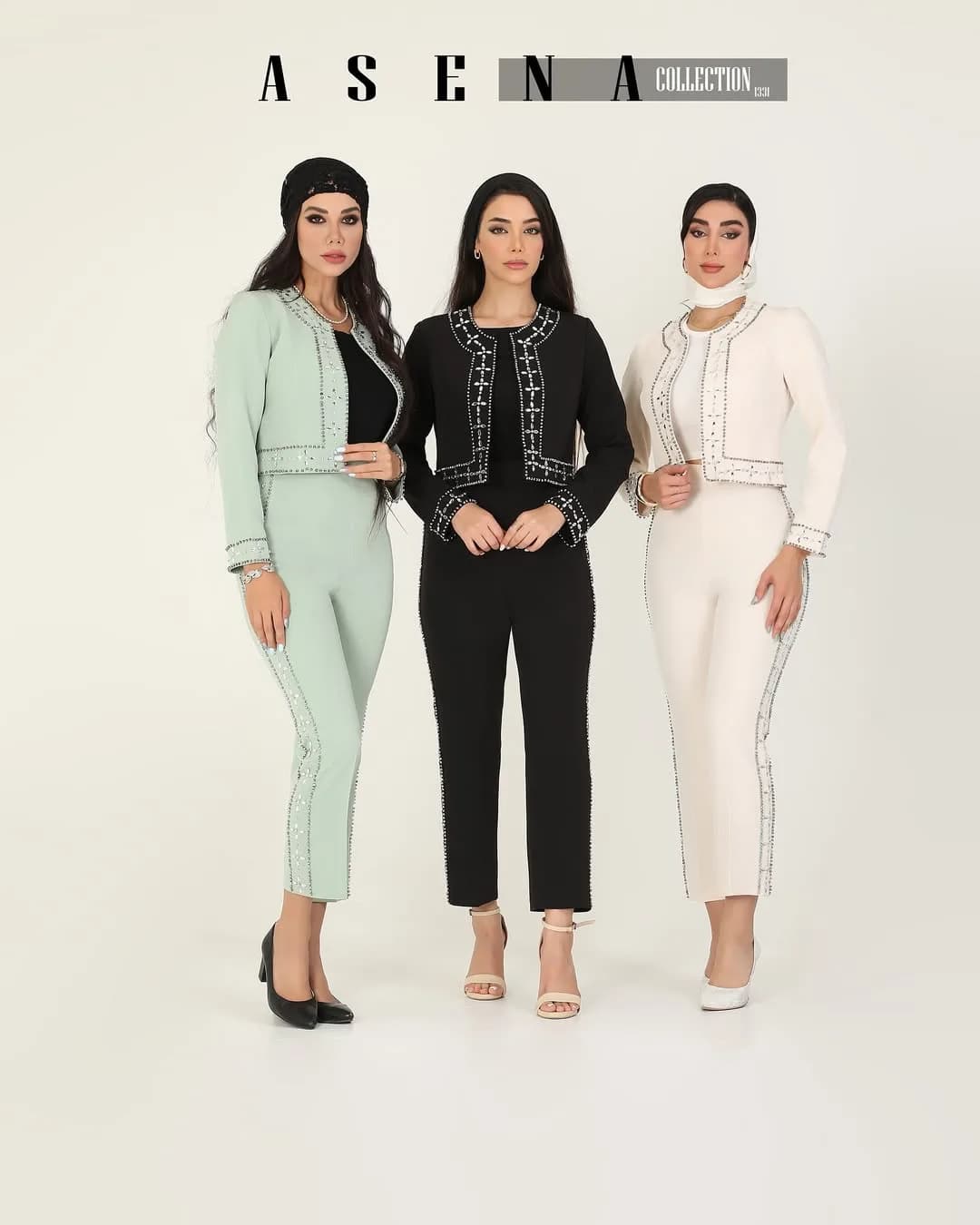 کت و شلوار مجلسی زنانه — نمای چندکالا — کت