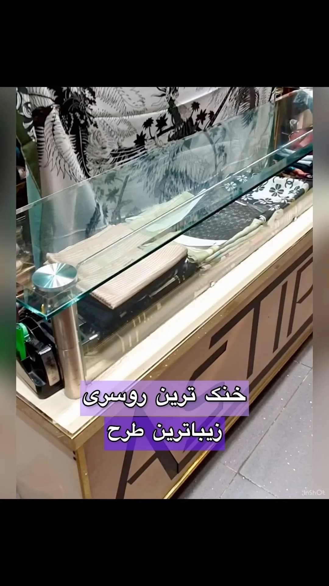 روسری حریر نخ دستدوز سایز ۱۴۰