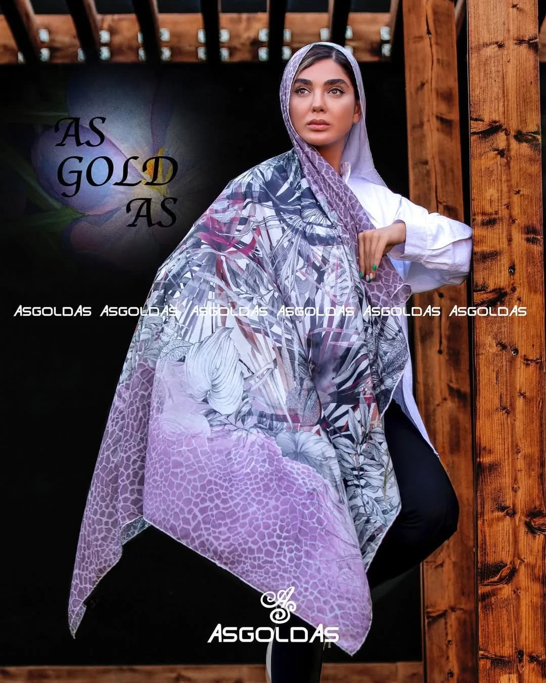 روسری نخی بهاره سایز ۱۴۰ آسگلداس