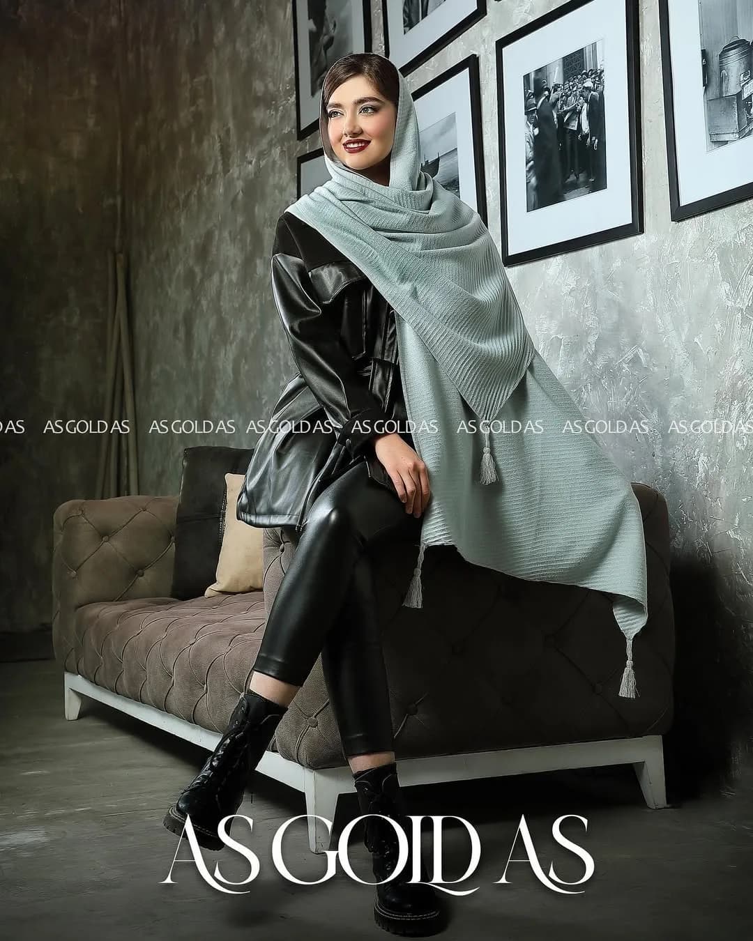 شال زنانه کد ۱۰۰۳۸، رنگ آبی روشن، مستطیلی، منگولدار