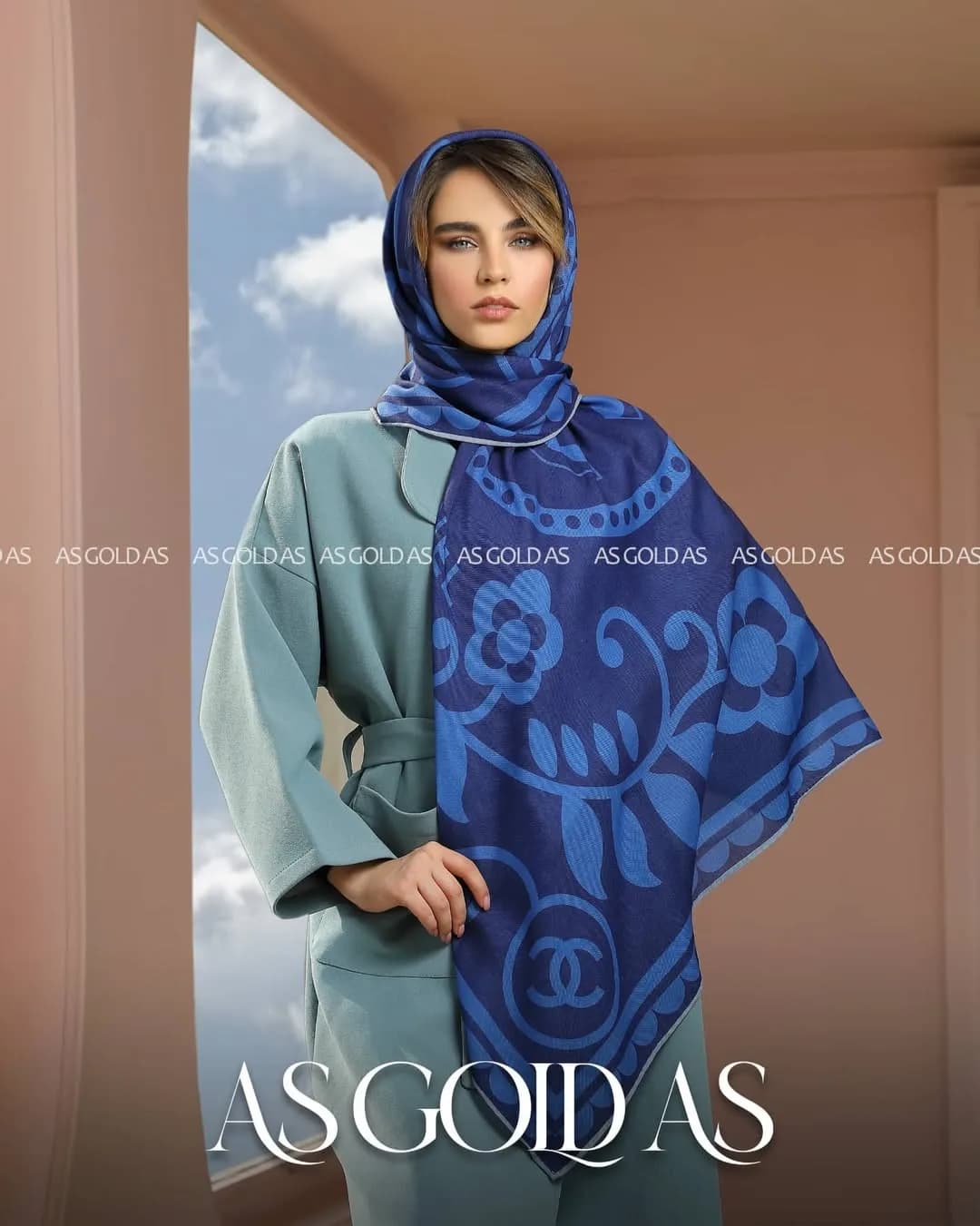 شال سایز ۱۲۰ کد ۳۰۰۵ آسگلداس