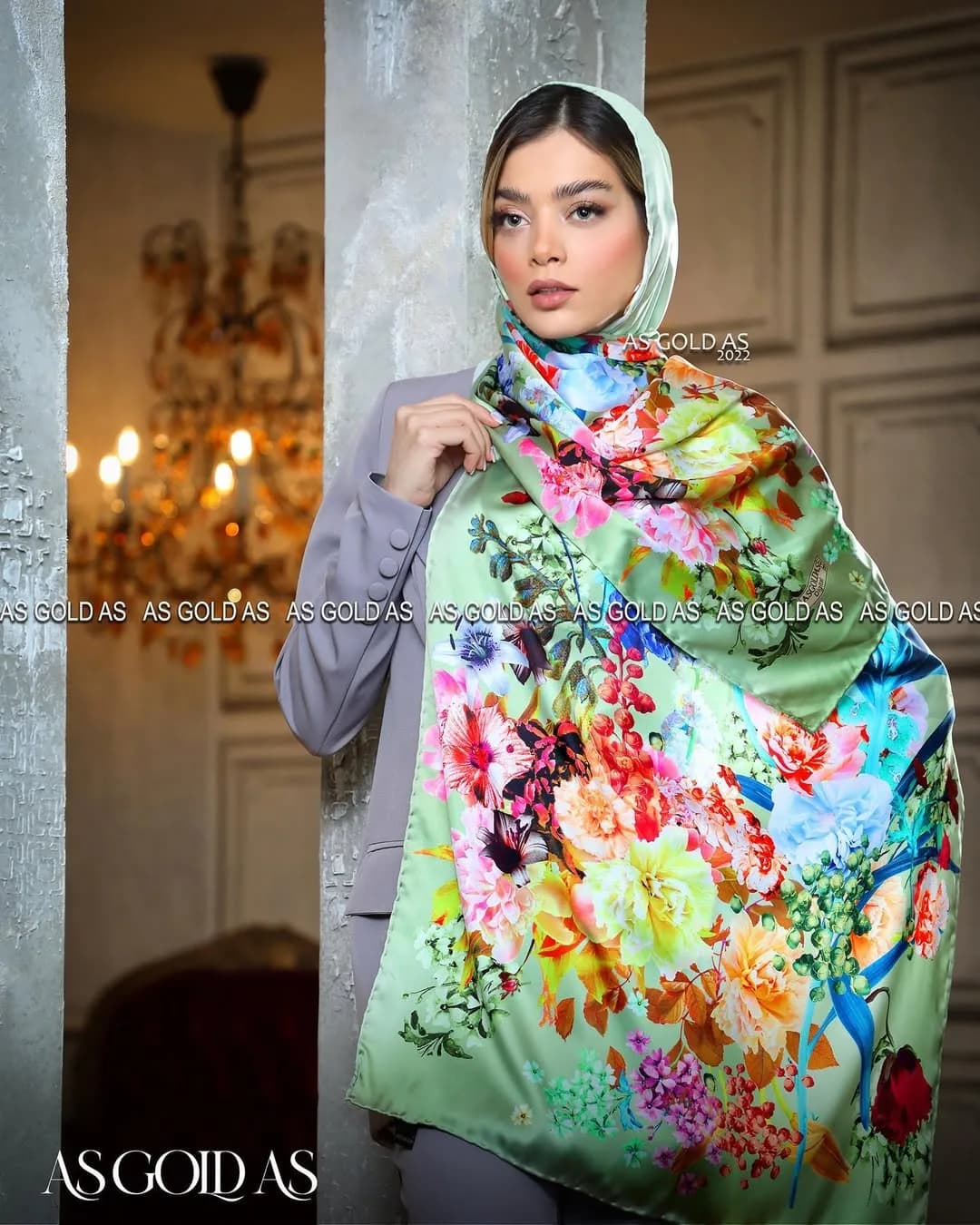 شال حریر ترک کد ۸۶۴ آسگلداس