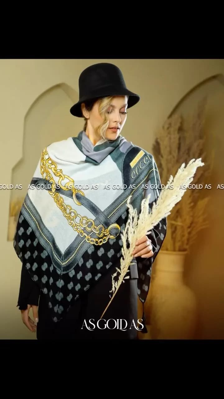 روسری نخی دستدوز سایز ۱۴۰