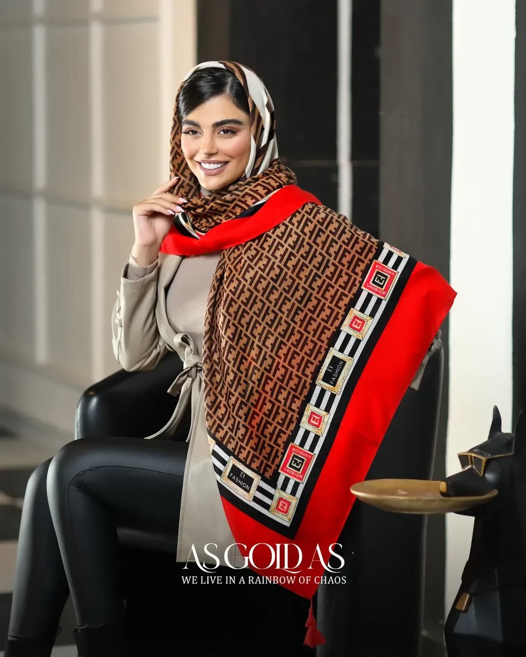 روسری سایز ۱۴۰ فندی