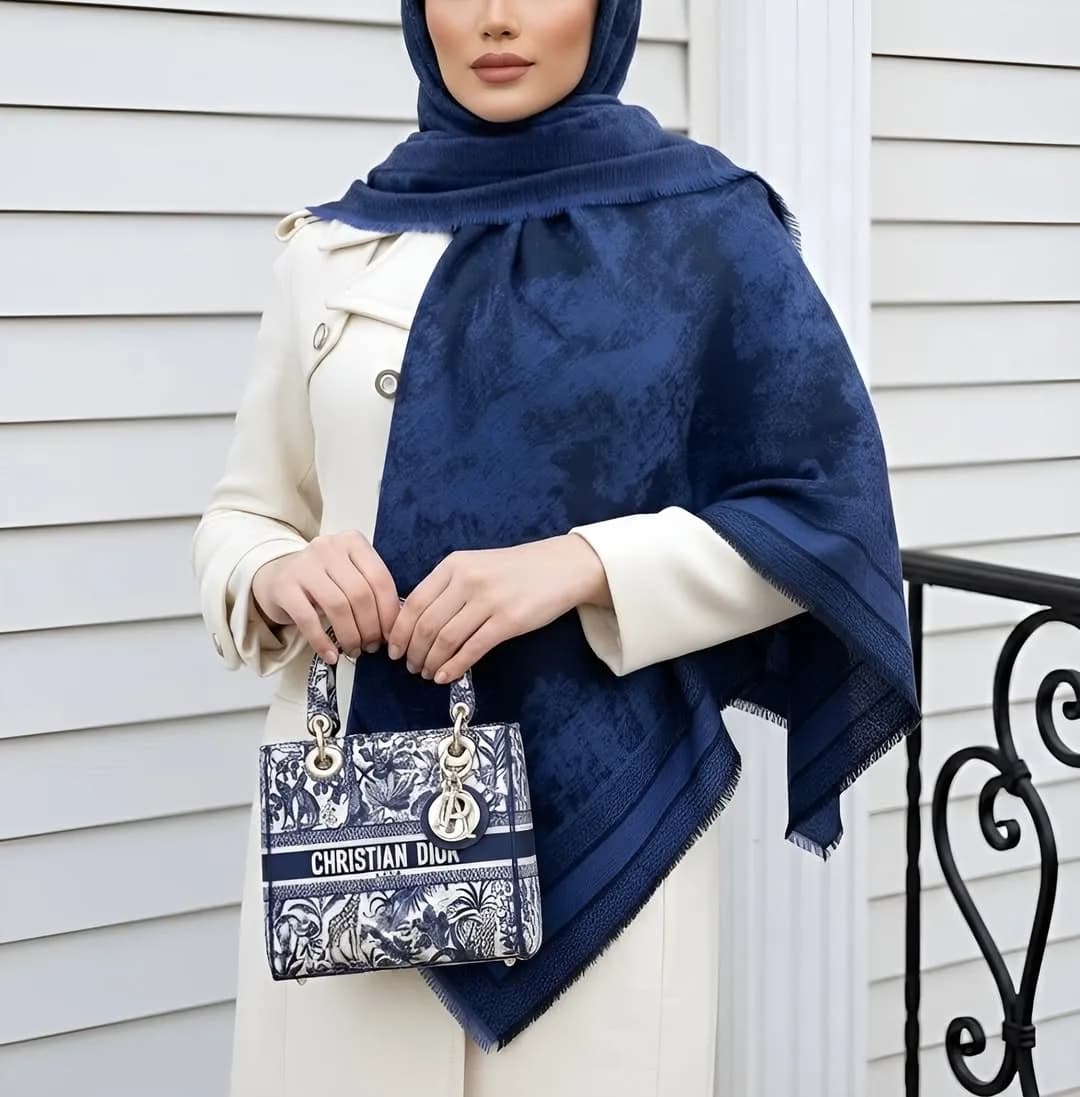 روسری کشمیر مجلسی طرح دیور