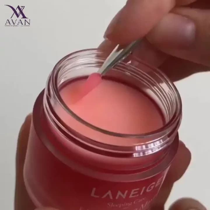 ماسک خواب لب لانیژ، رنگ صورتی، جنس شیشه، ظرف جار