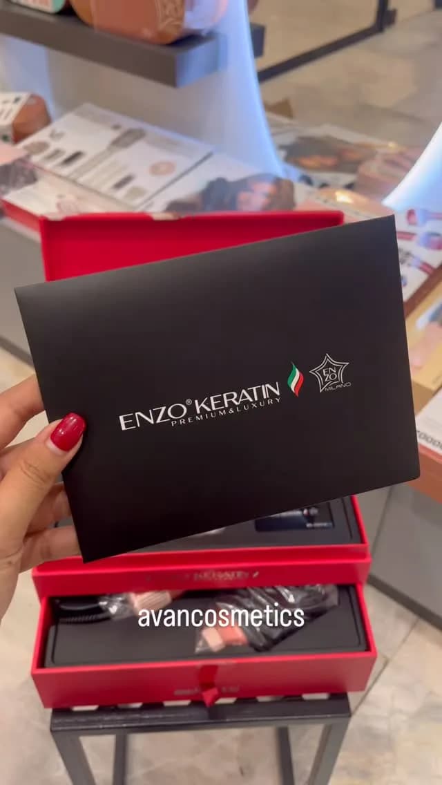 کراتین مو انزو، رنگ مشکی، جنس مقوا، مستطیلی