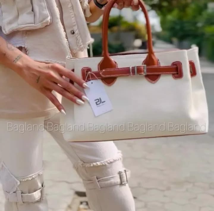 کیف دستی کتان مدل هرمس