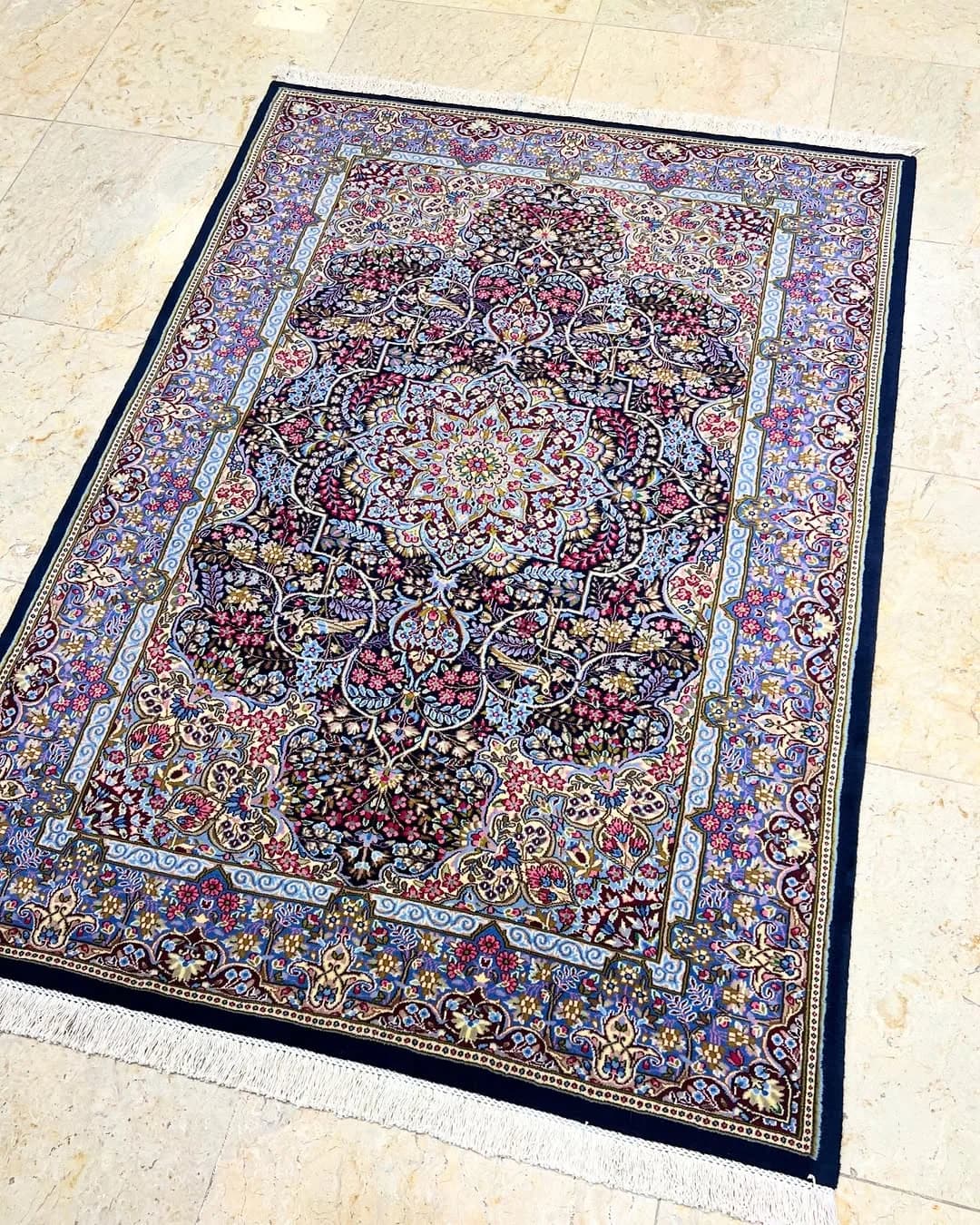 قالیچه سه متری نقشه عطیه کرمان