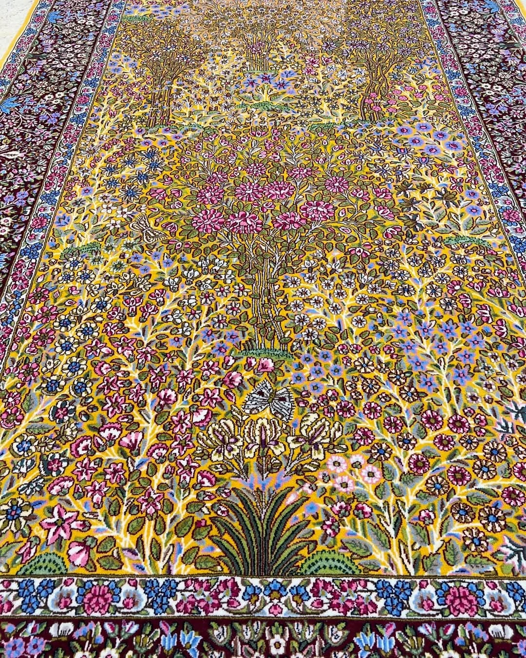 قالیچه چهار متری درختی حسن خانی کرمان