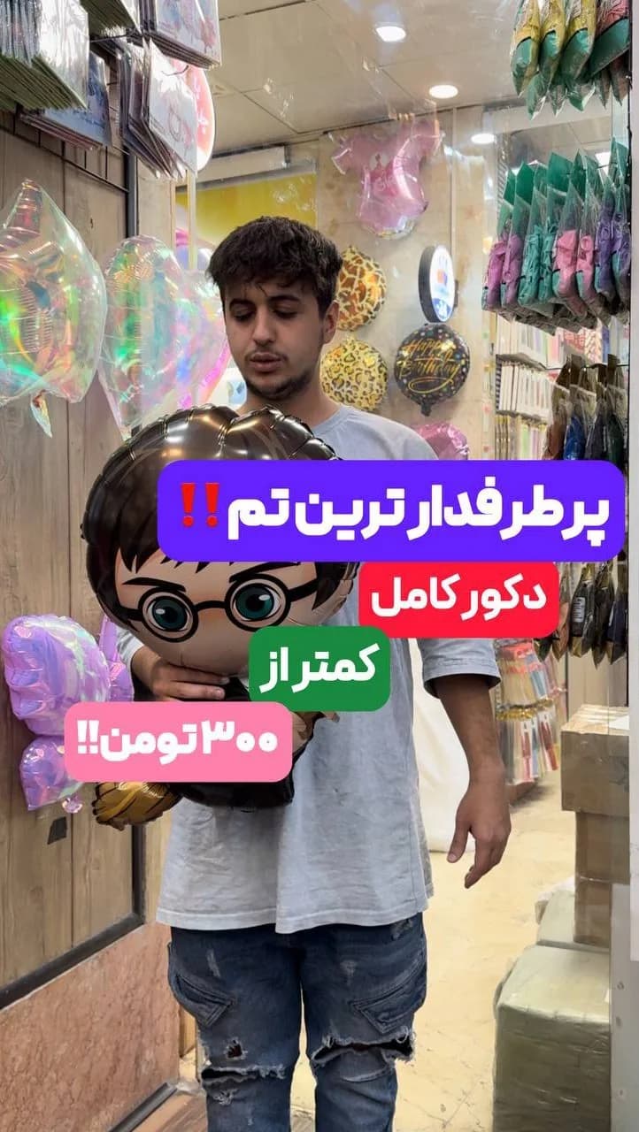 پکیج تم تولد هری پاتر، رنگ قهوهای و مشکی، جنس پلاستیک، عروسکی فانتزی