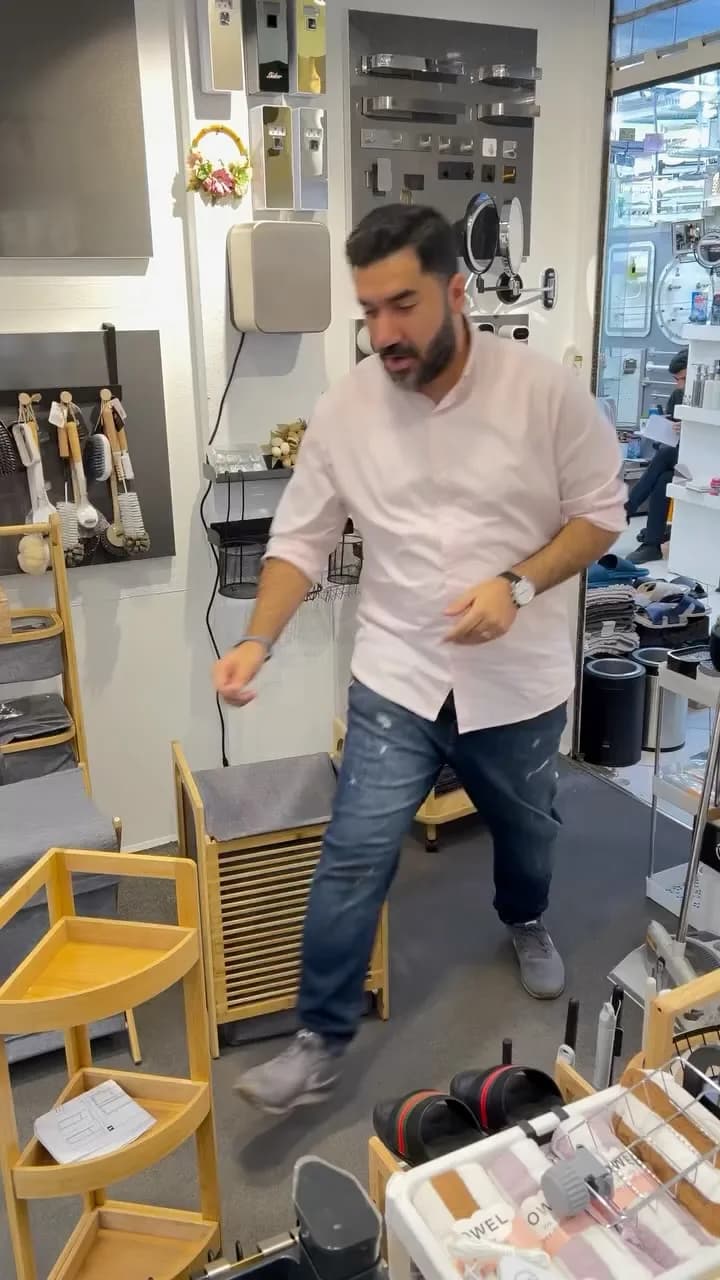 شلف و سبد رخت چوب بامبو