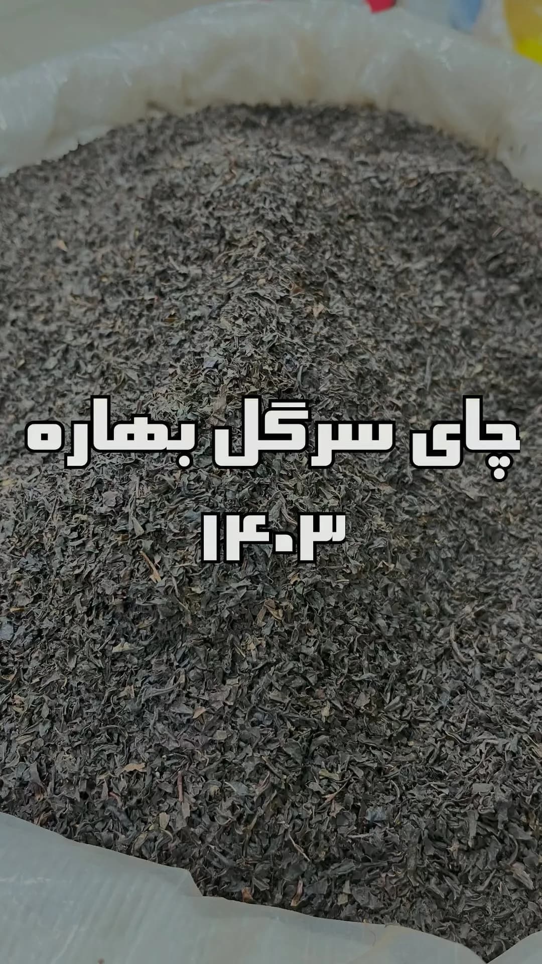 چای سرگل بهاره امساله، رنگ سیاه و قهوهای تیره، برگ خشک