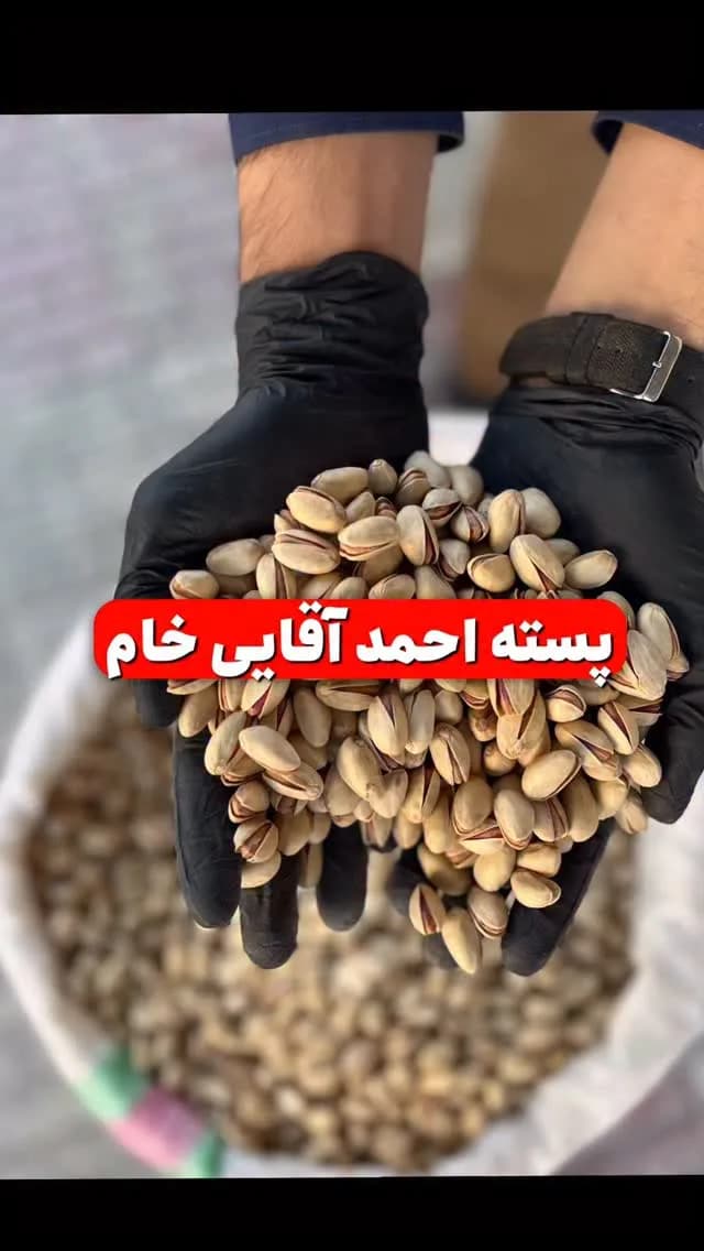 پسته احمدآقایی خام، رنگ کرم و سبز