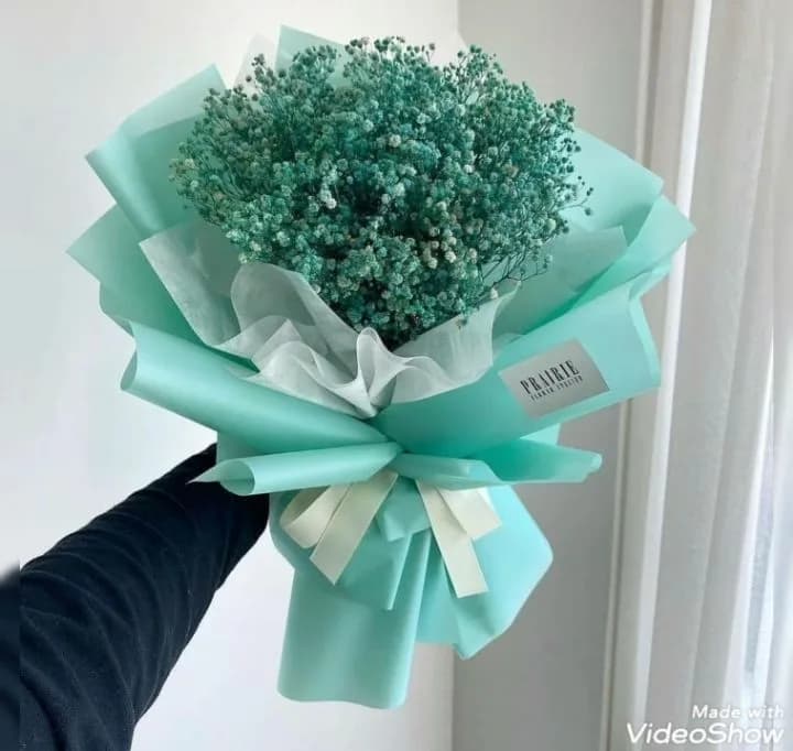 دسته‌گل، رنگ سبز آبی، دسته‌ای