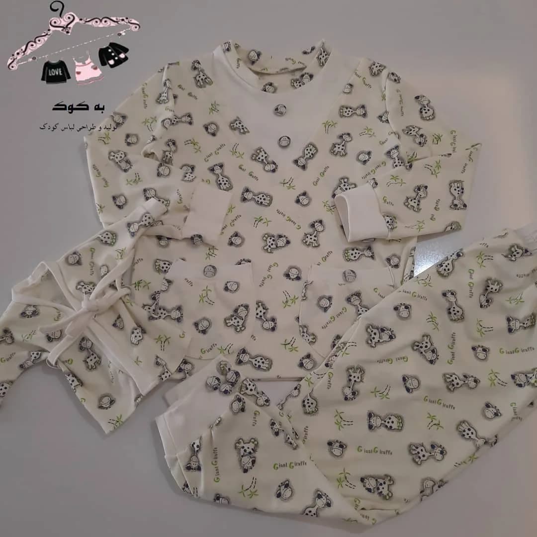 لباس خواب کودک با ست لباس عروسک