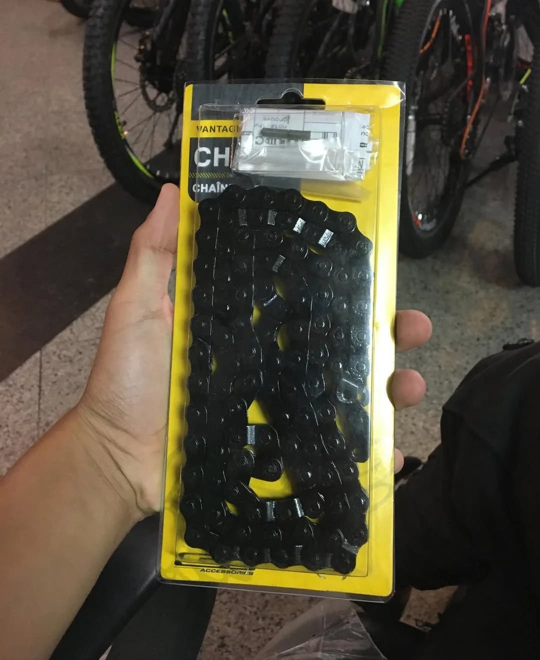 زنجیر دوچرخه بی ام ایکس GT، رنگ مشکی، جنس فلز، زنجیر BMX