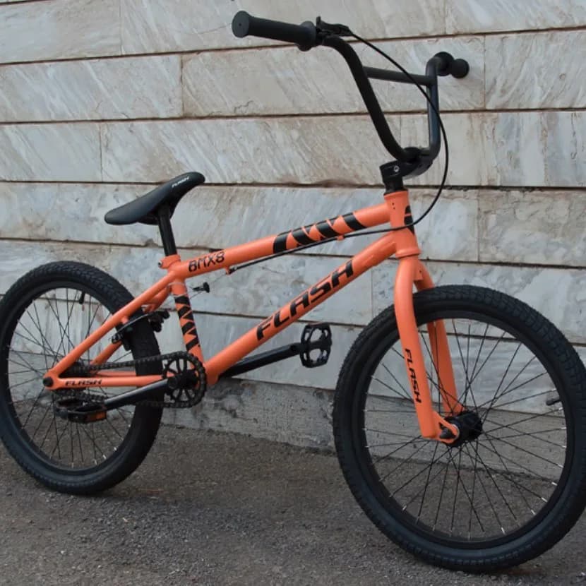 دوچرخه بی ام ایکس مدل BMX8 فلش، رنگ نارنجی و مشکی، جنس فلز