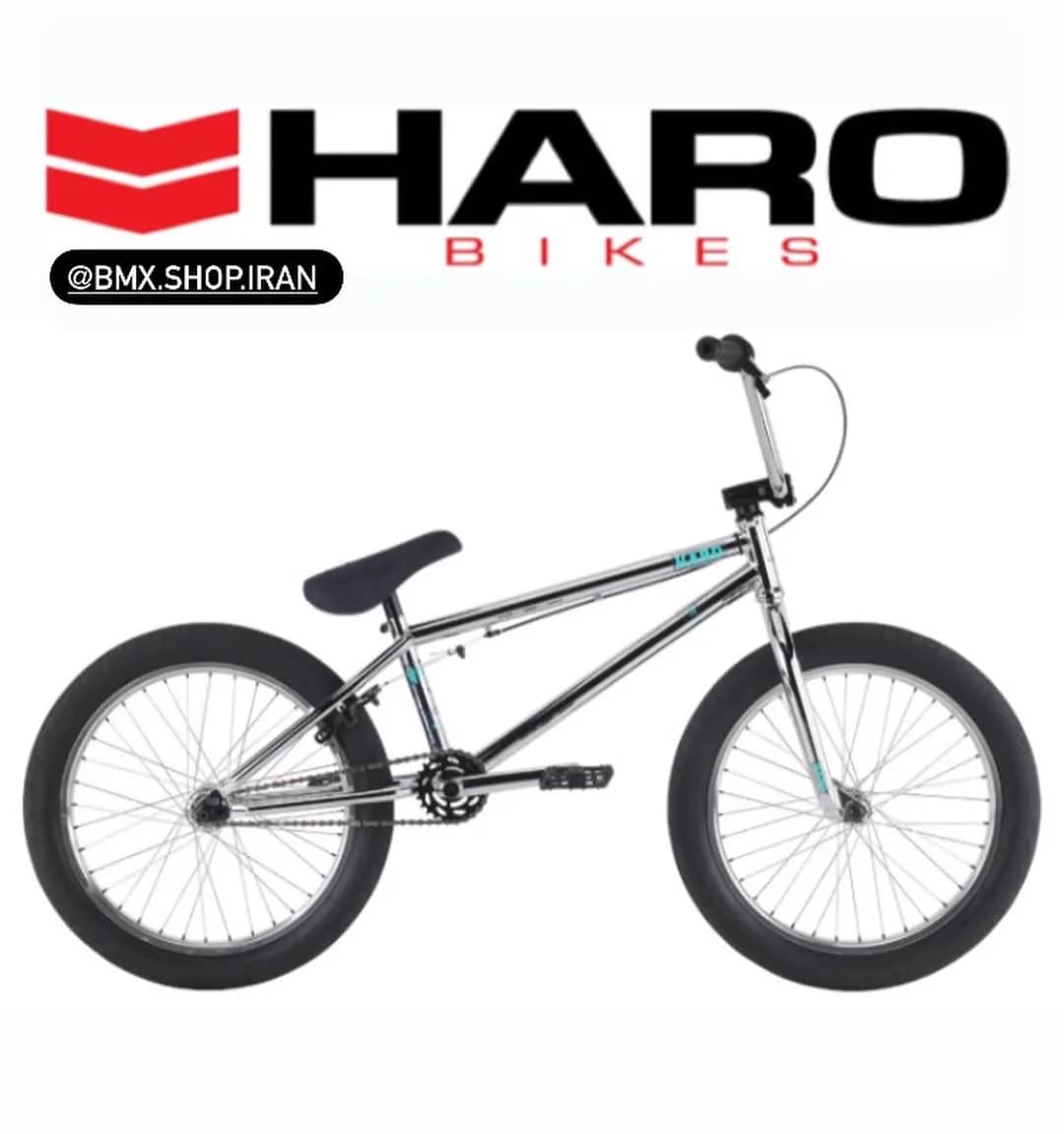 دوچرخه بی‌ام‌ایکس سایز ۲۱ هارو، رنگ نقره‌ای و مشکی، جنس فلز، مدل BMX