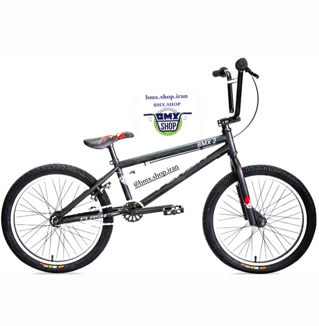 دوچرخه BMX2 سایز ۲۰، رنگ خاکستری و مشکی، جنس فلز