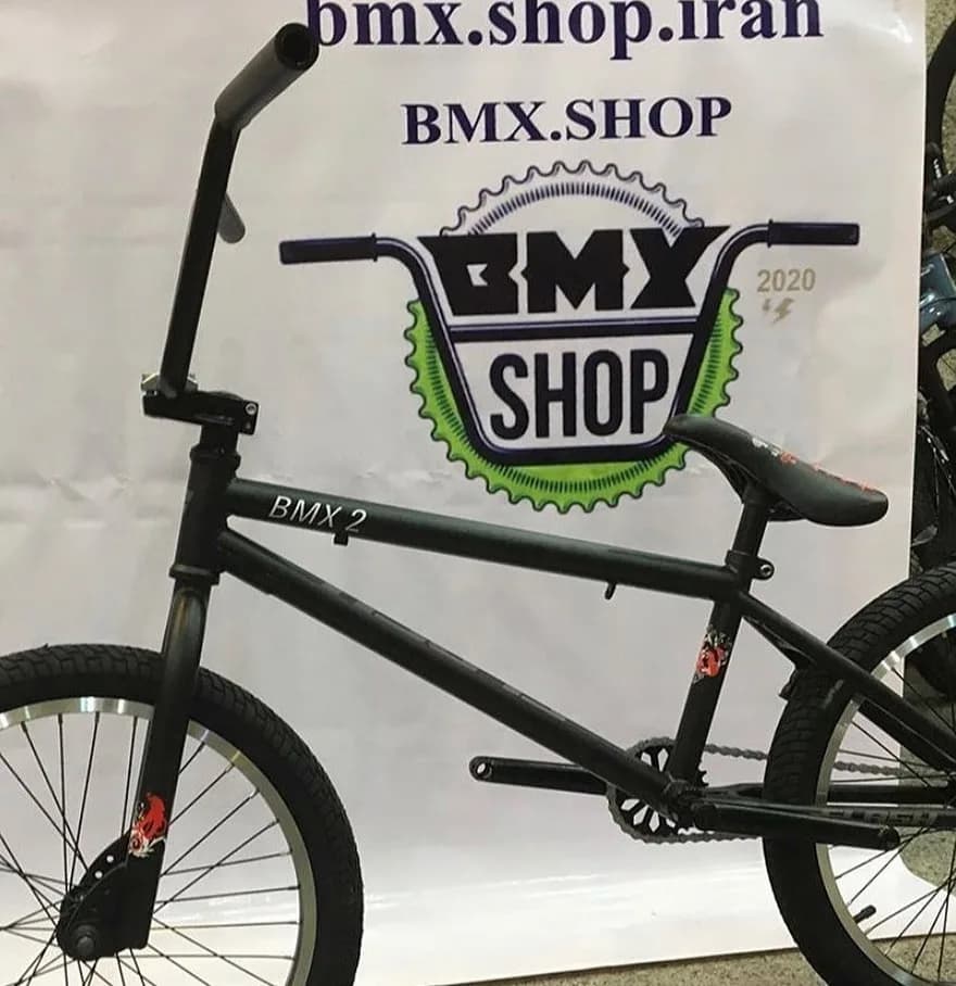 دوچرخه BMX مدل bmx2 سایز ۲۰، رنگ مشکی، جنس فلز