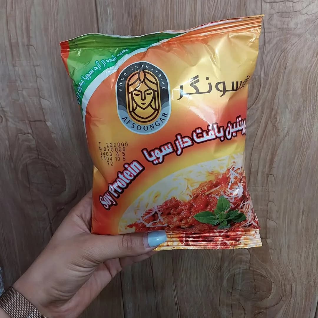 سویا ۱۸۰ گرم افسونگر، رنگ نارنجی، سبز و زرد، جنس پلاستیک، کیسهای