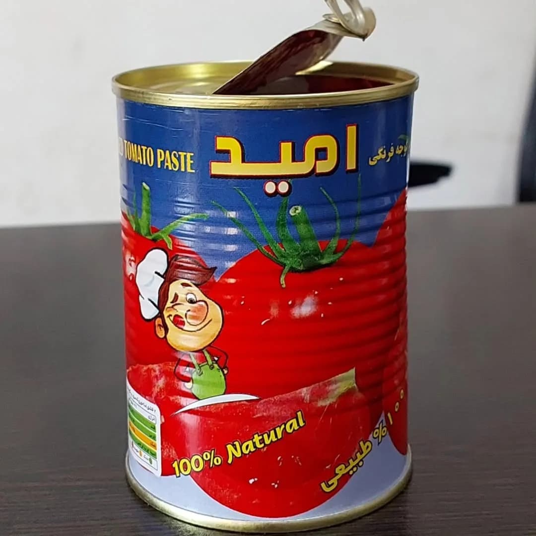 رب نیم کیلویی امید، رنگ قرمز و آبی، جنس فلز، طرح شخصیت کارتونی، قوطی استوانهای