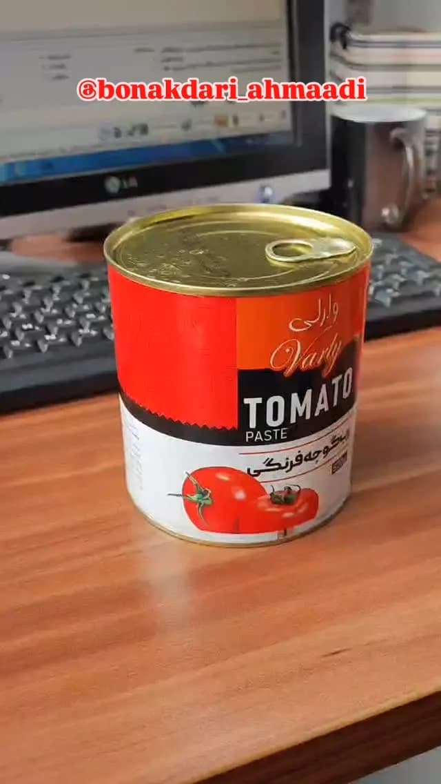 رب قوطی ۸۰۰ گرمی وارلی، رنگ قرمز، سفید و مشکی، جنس فلز، قوطی استوانهای