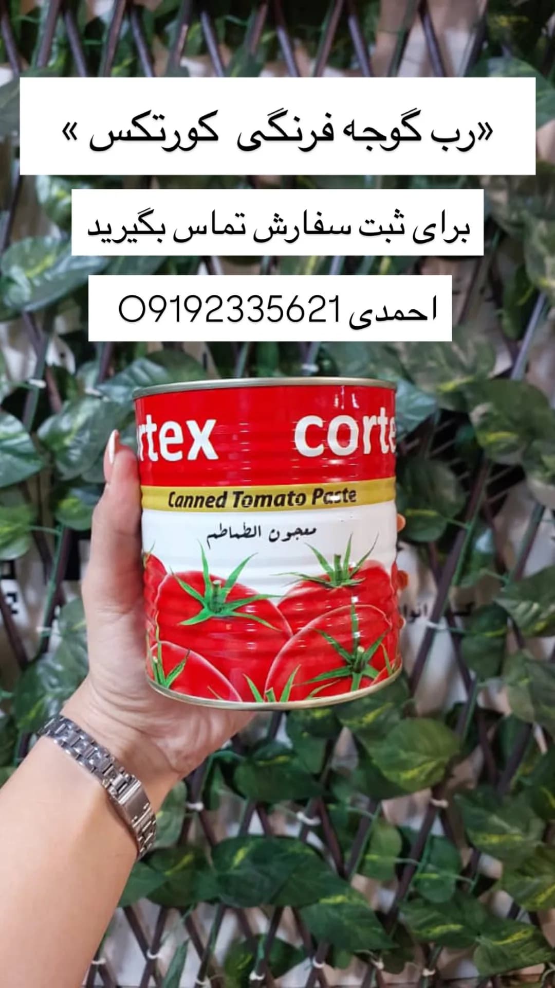رب گوجهفرنگی کورتکس، رنگ قرمز و سفید، جنس فلز، قوطی استوانهای