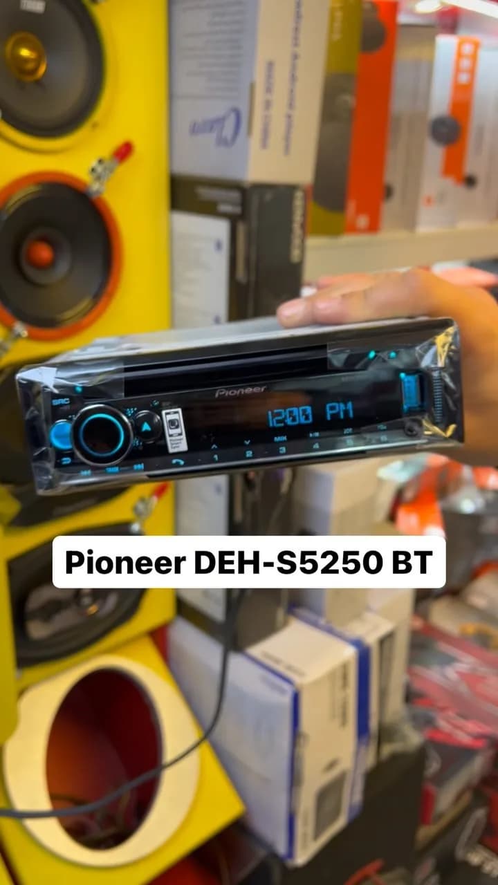 رادیوپخش خودرو پایونیر DEH-S5250BT، رنگ مشکی و آبی، جنس پلاستیک و فلز، تک دین