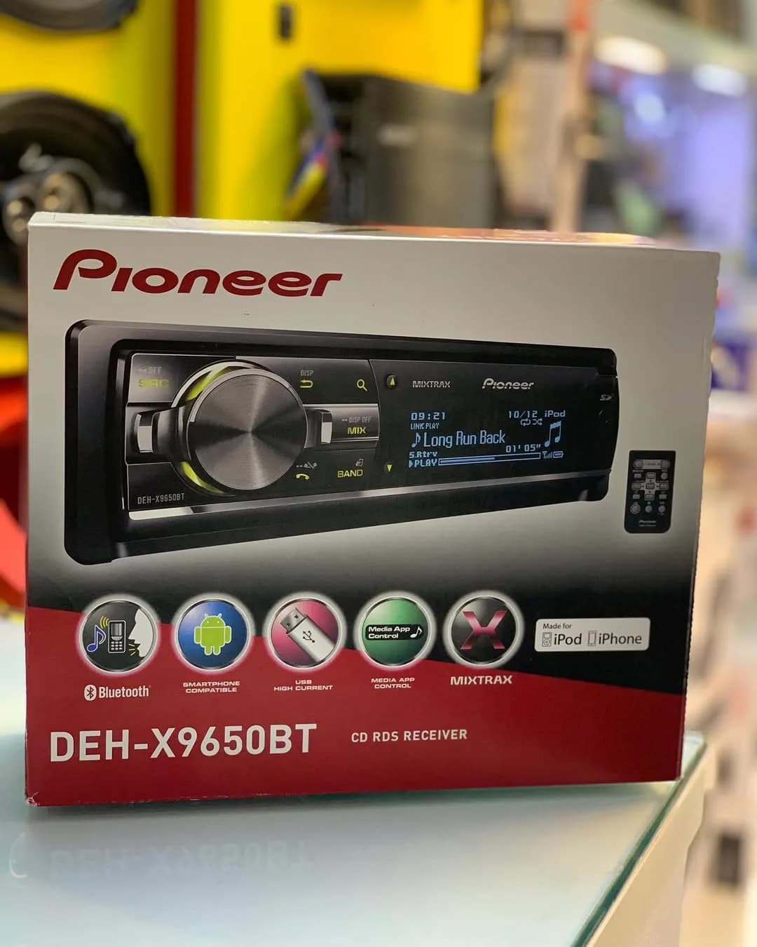 ضبط خودرو پایونیر DEH-X9650BT، رنگ مشکی، جنس پلاستیک، مستطیلی