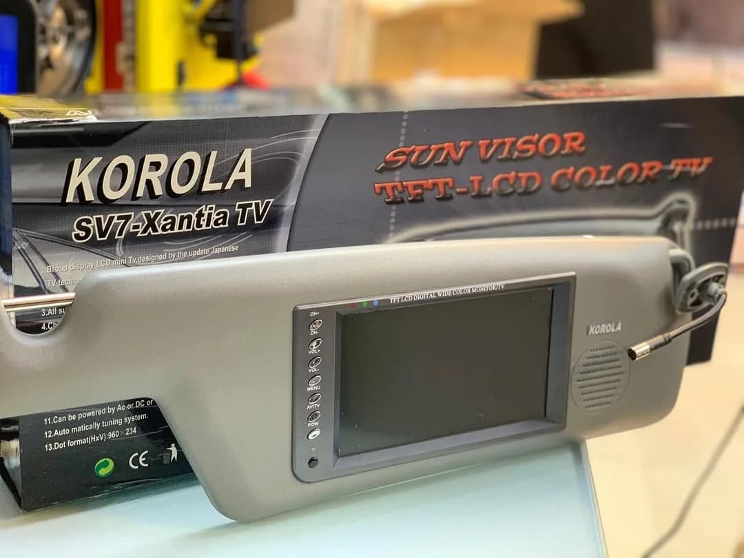مانیتور آفتابگیر ۷ اینچ کرولا Korola، رنگ خاکستری، جنس پلاستیک، مستطیلی، صفحه‌نمایش