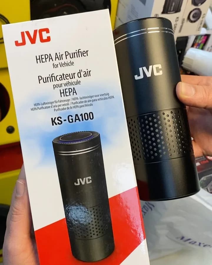 تهویه هوای خودرو جی وی سی KS-GA100، رنگ مشکی، جنس پلاستیک، استوانه‌ای