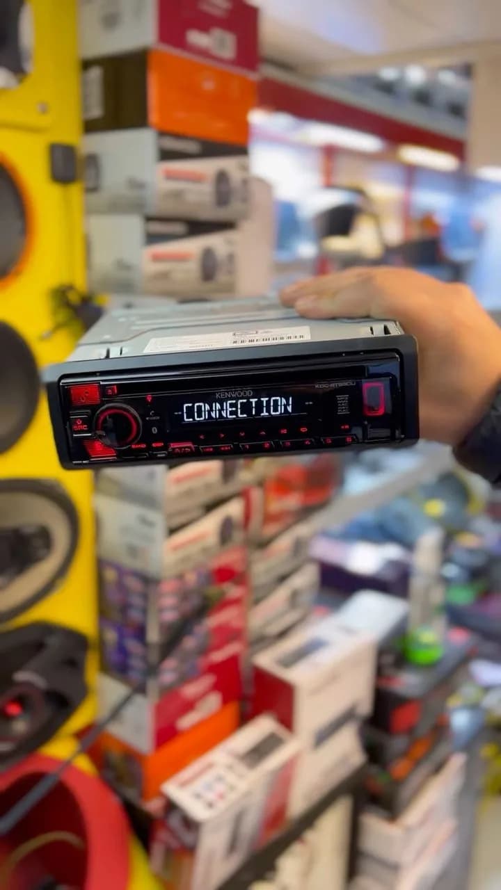 ضبط کنوود KDC-530 BT، رنگ مشکی، جنس پلاستیک، دیجیتال، صفحه‌نمایش‌دار