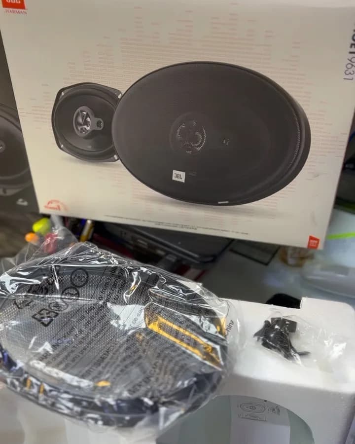 بلندگو بیضی JBL Stage1 9631، رنگ مشکی و نارنجی، جنس پلاستیک و فلز