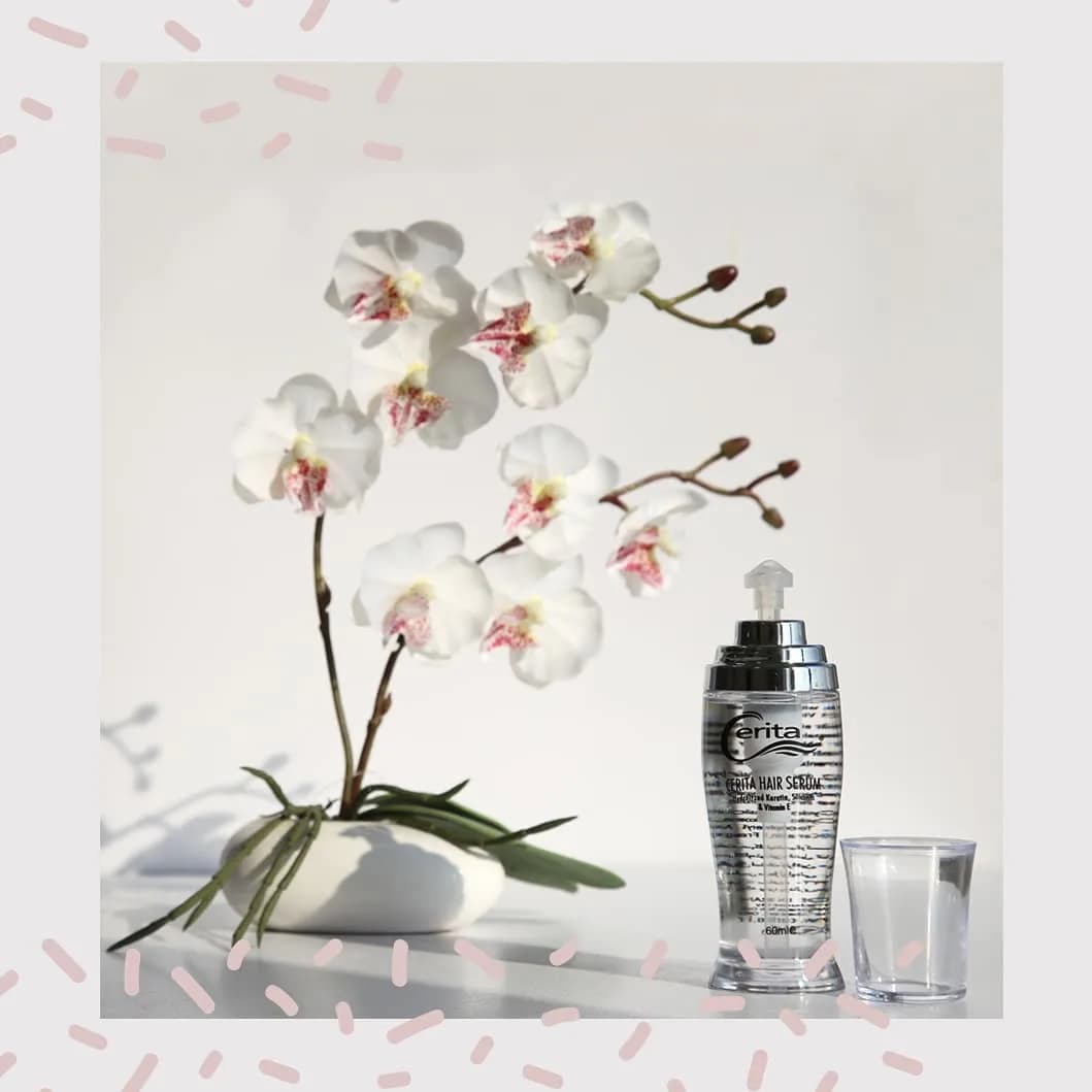 سرم کراتین مو سریتا، رنگ شفاف و نقرهای، جنس شیشه و پلاستیک، بطری پمپی