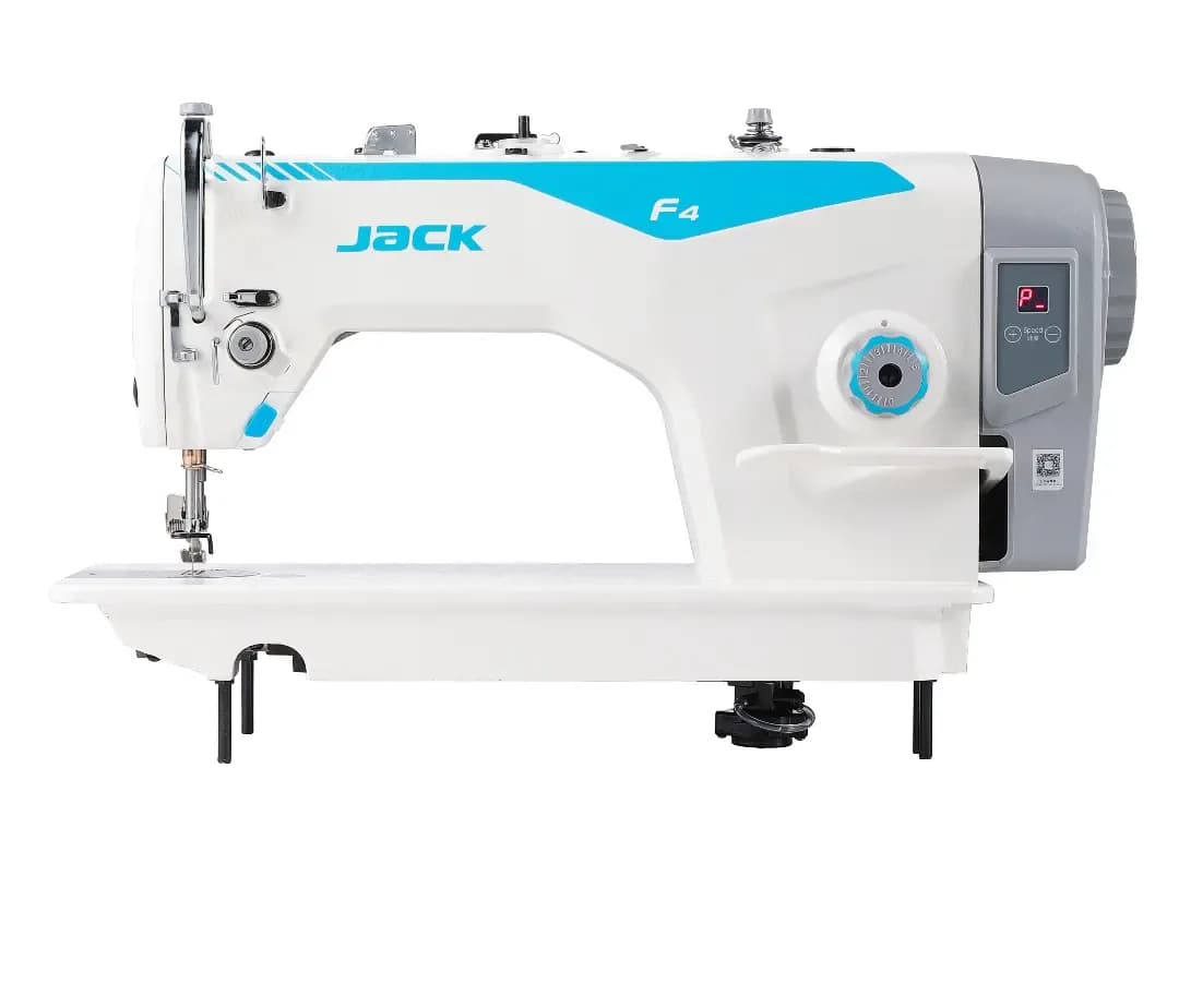 چرخ خیاطی راسته‌دوز F4 Jack، رنگ سفید و آبی، جنس فلز، مدل F4