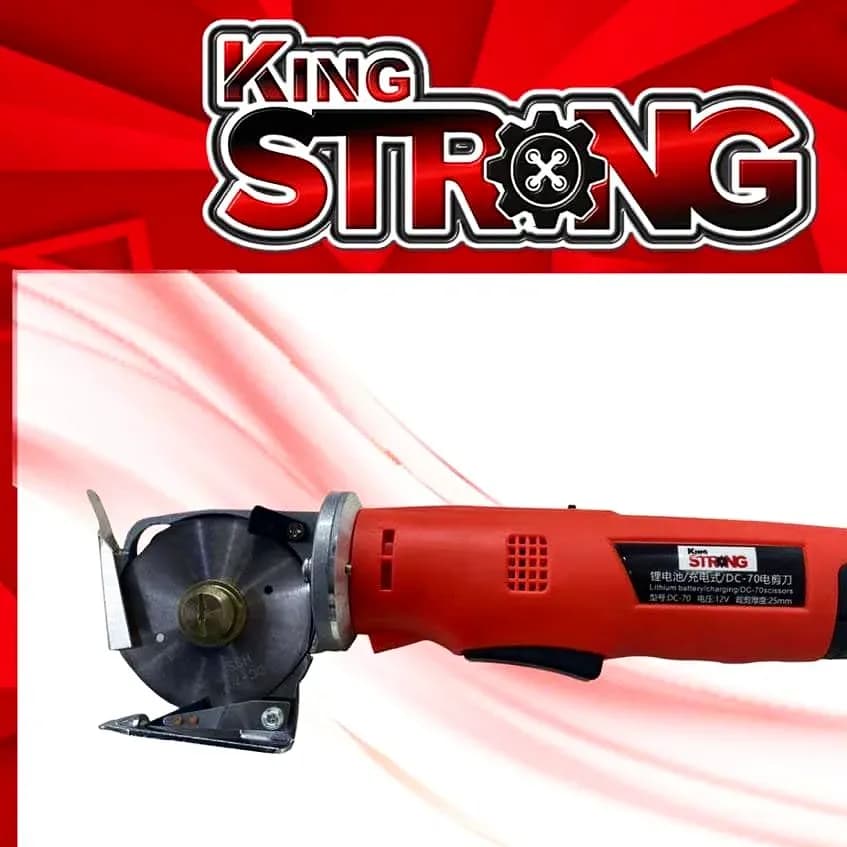 قیچی شارژی و برقی سایز ۷۰ King Strong، رنگ قرمز و نقره‌ای، جنس فلز و پلاستیک، صنعتی