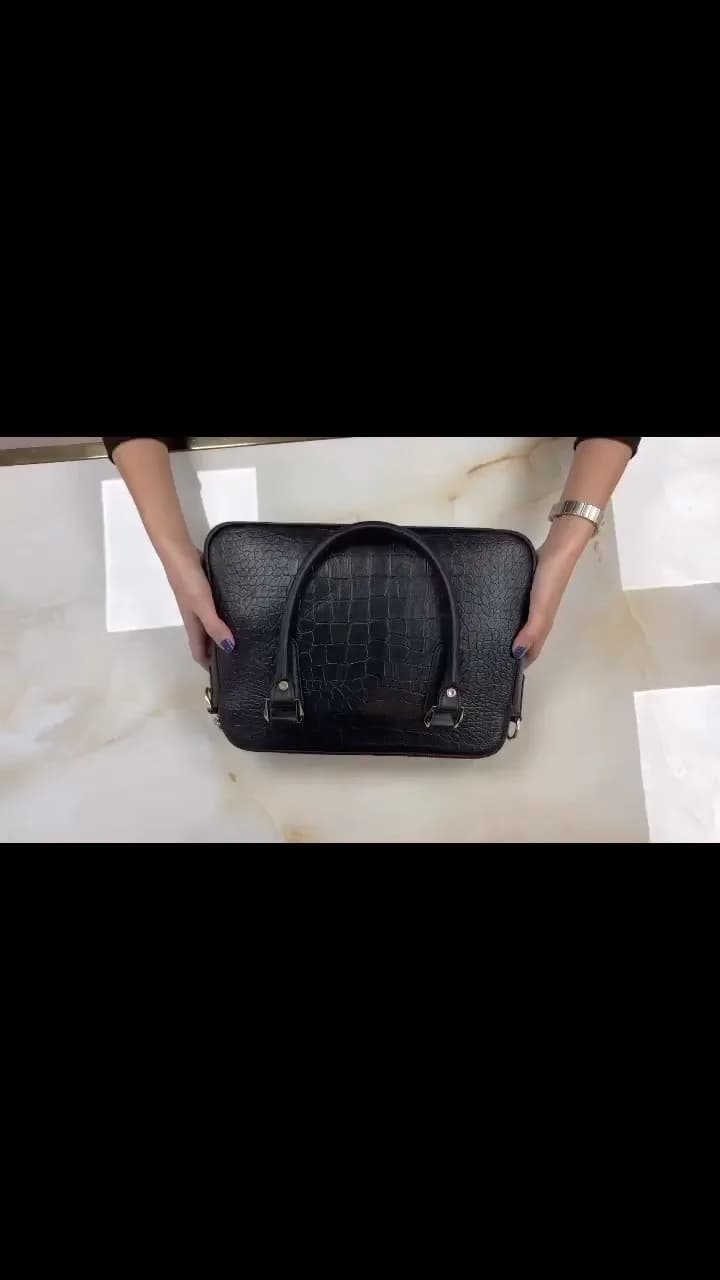 کیف دستی چرم استایل لیا چرمانی، رنگ مشکی، کیف دستی اداری