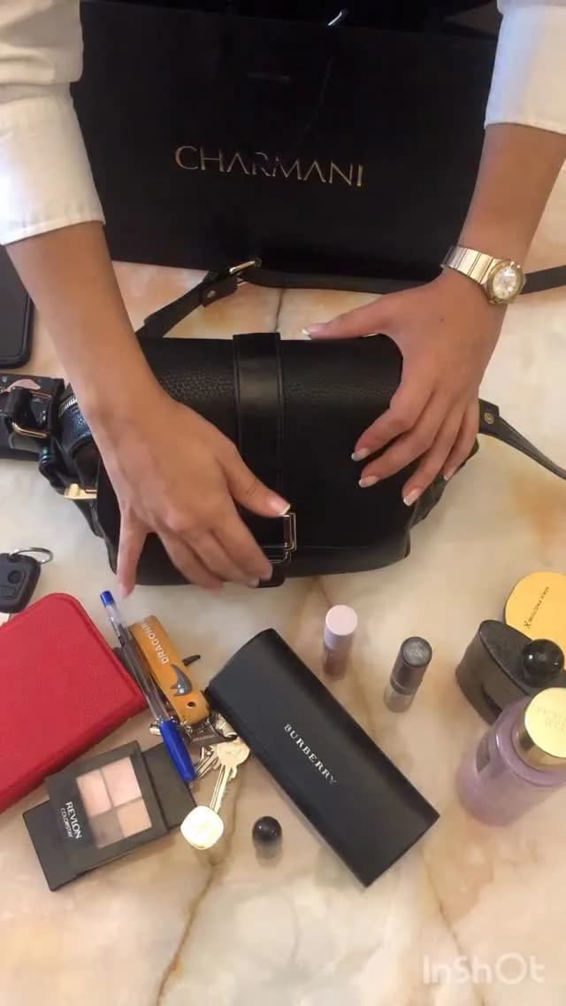 کیف دوشی، رنگ مشکی، جنس چرم، مستطیلی