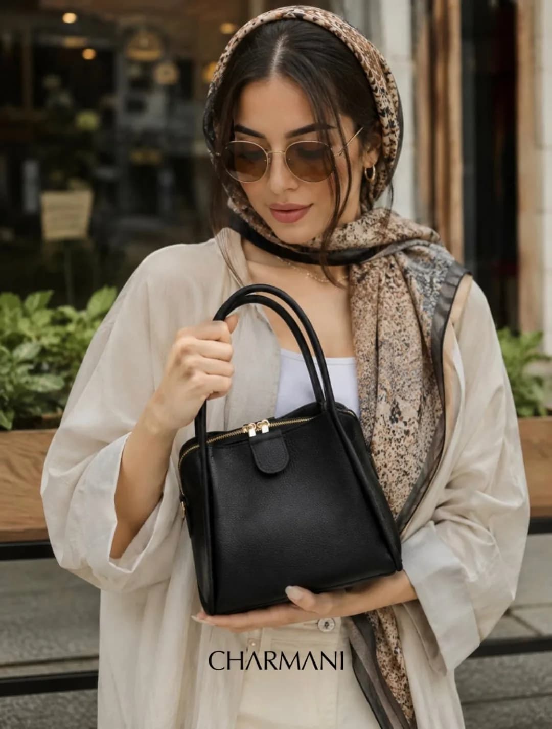 کیف زنانه چرم مصنوعی لنا، رنگ مشکی، دستی، کوچک