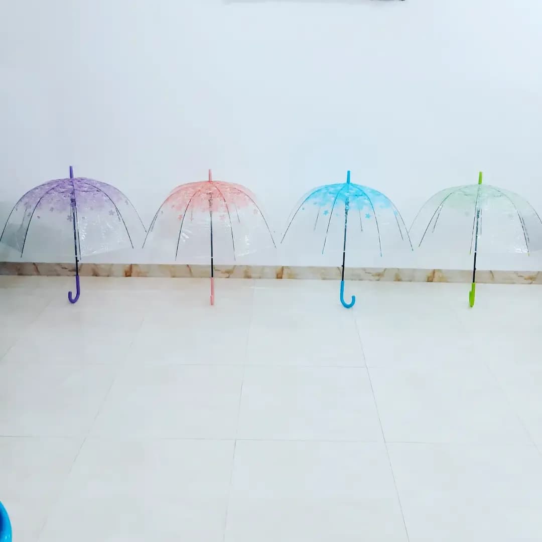 چتر زنانه طرح شکوفه کاسهای هشت فنر