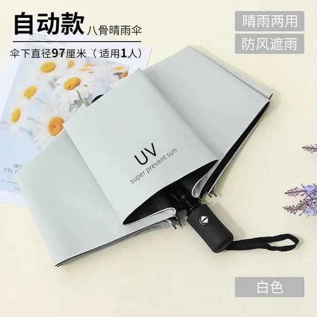 چتر تاشو فول اتوماتیک سفید