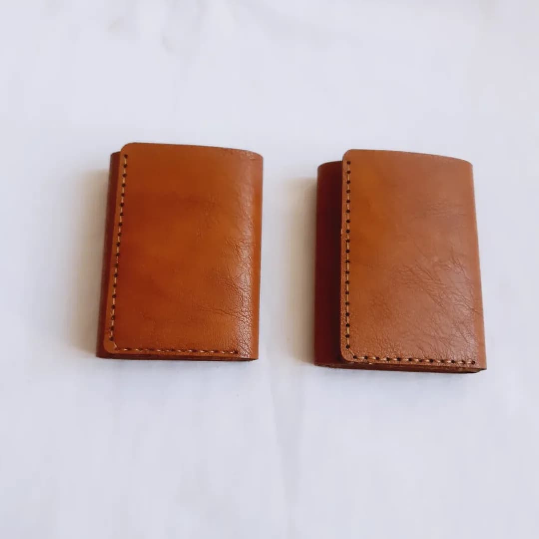 کیف پول چرم سهلت، رنگ قهوهای، جیبی، تاشو