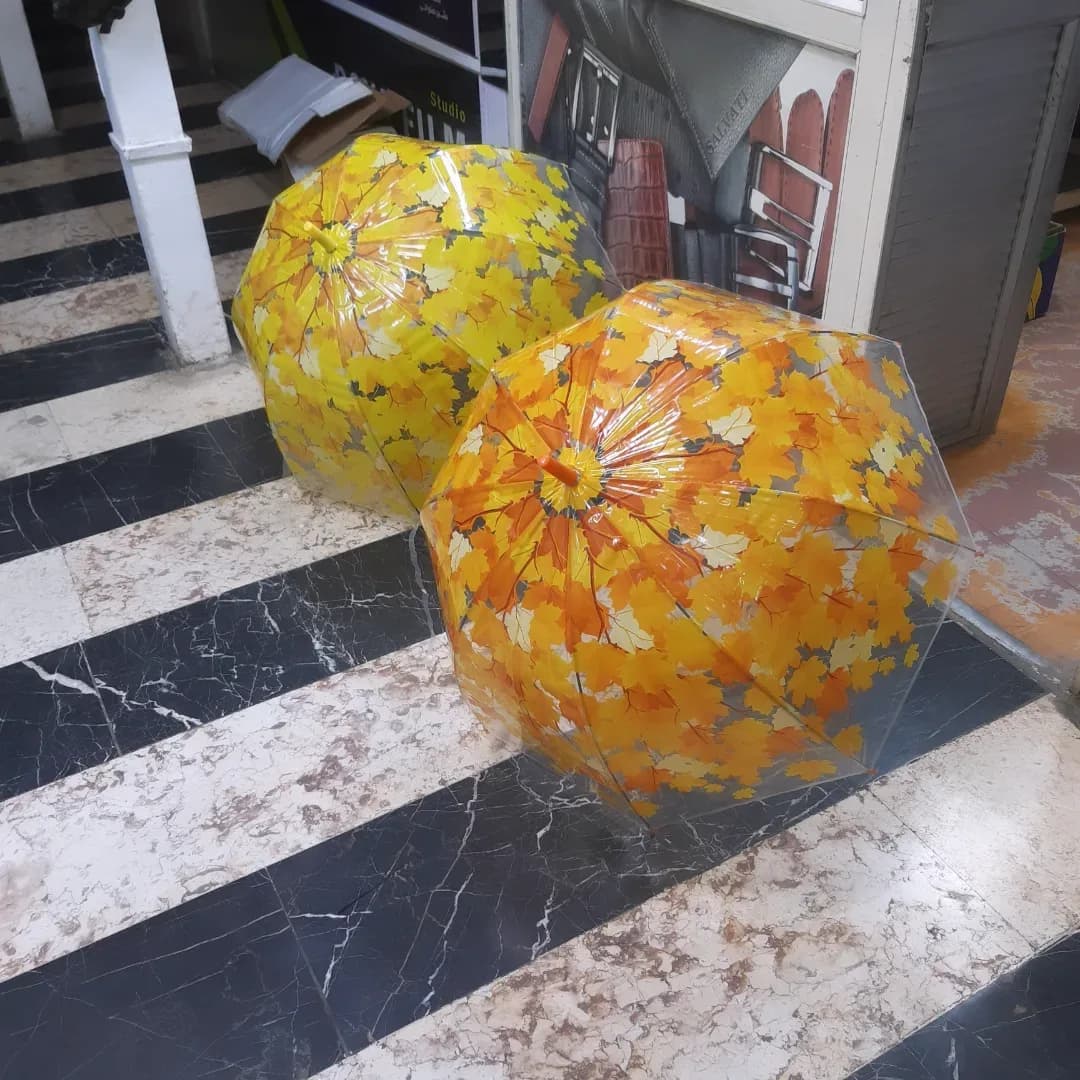 چتر طرح برگ پاییزی