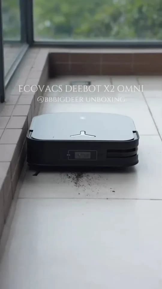 جاروبرقی رباتیک دیبوت X2 Combo Ecovacs، رنگ مشکی، جنس پلاستیک، دیسکی، تخت