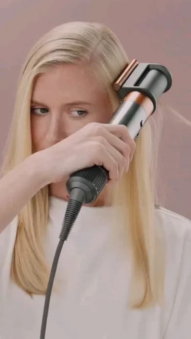 سشوار و حالتدهنده مو دایسون، رنگ خاکستری و مسی، جنس پلاستیک و فلز، استوانهای